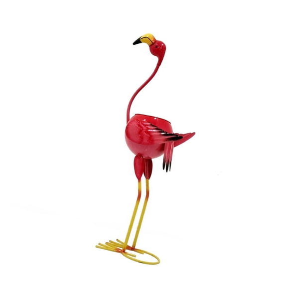 Metal Standing Flamingo Planter Peacocks Flower Holder Large Planter Pots