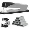 thumbnail image 1 of Metal Stapler Heavy Duty 50 Sheet Capacity with 1500 Staples and Staple Remover, White Stapler Full Strip Staplers for Desk, No Jam, Non-Slip Office Stapler with Staples for Office & Classroom, Gray, 1 of 7