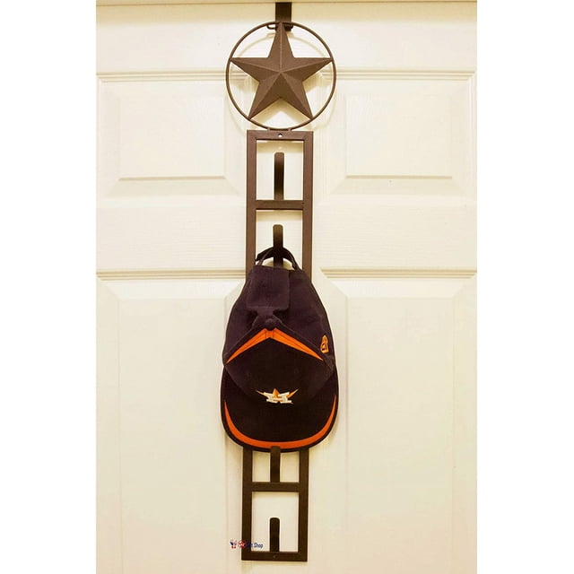 Metal Star Baseball Cap Holder Wall Mounted Over The Door Display