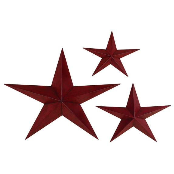 Metal Star Set Of 3 Casted In Shape Of Three Stars