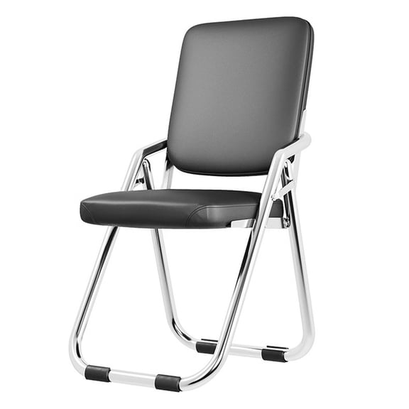 Padded Folding Chair Portable Foldable Chair with PU Thick Cushion,Heavy Duty Metal Folding Extra Chair for Outdoor & Indoor & Dining & Party