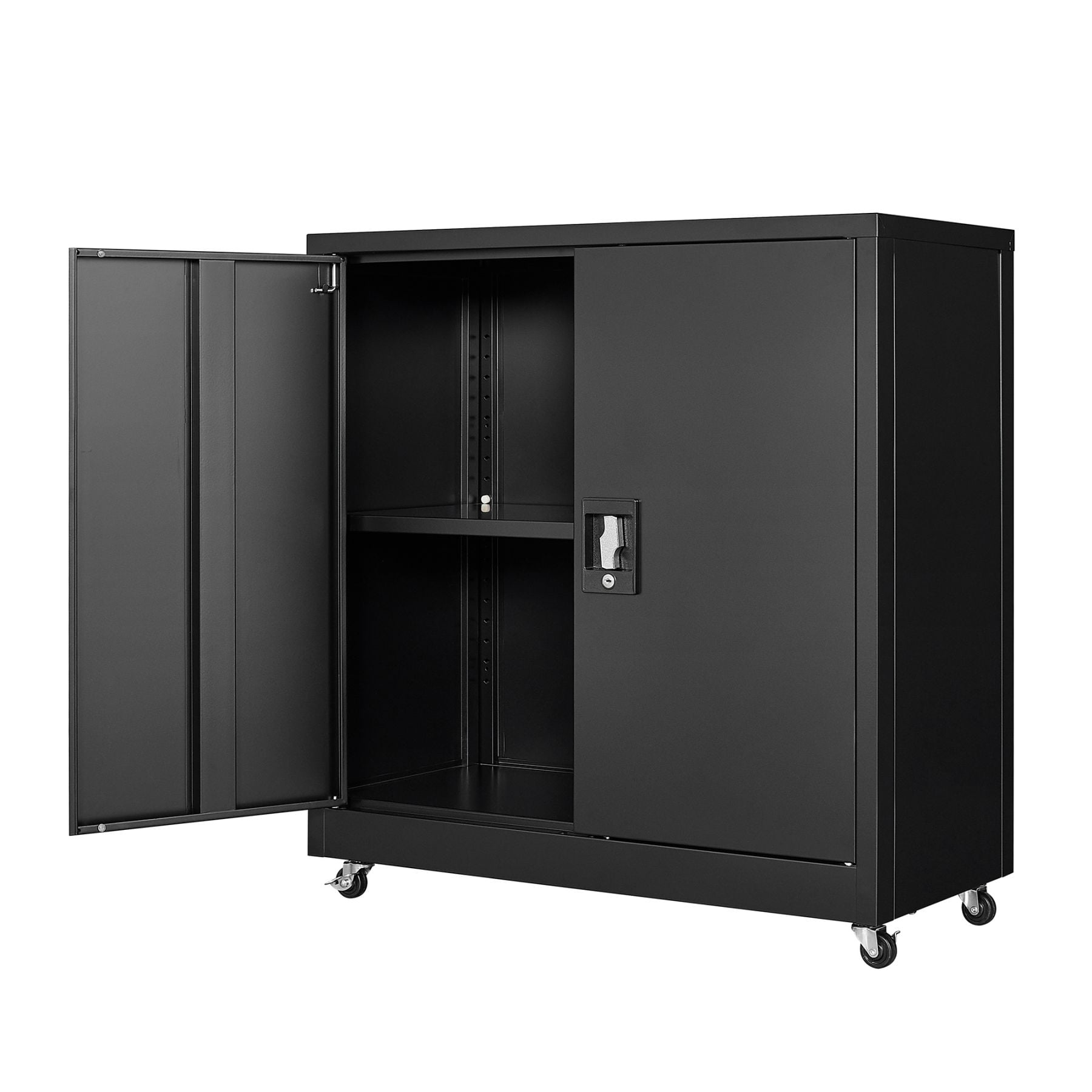 Metal Steel Storage with Wheels,Lockable Storage with