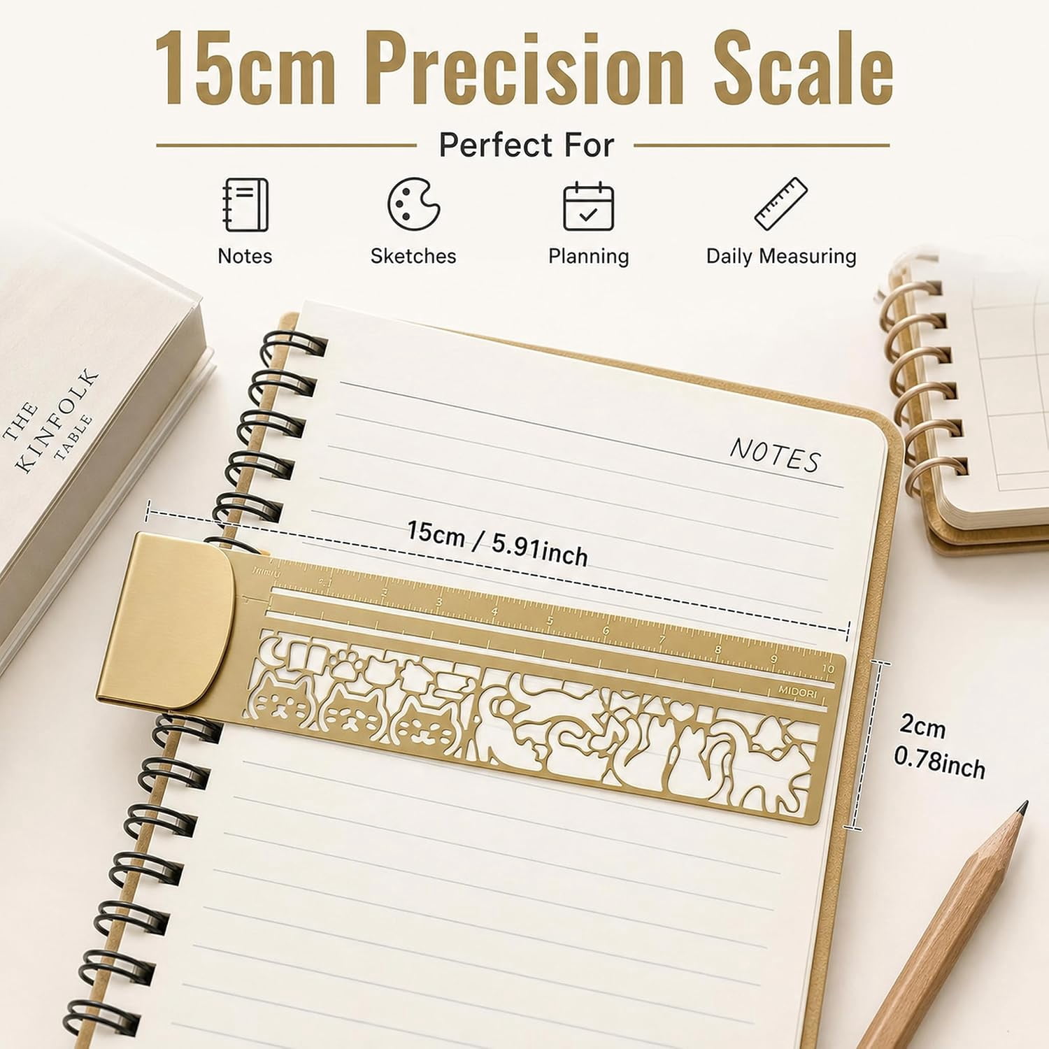 How Tor Read A Ruler Metal Stencil Bookmark Ruler, 2-in-1 Mini Cat Hollow Bookmark 15cm ...
