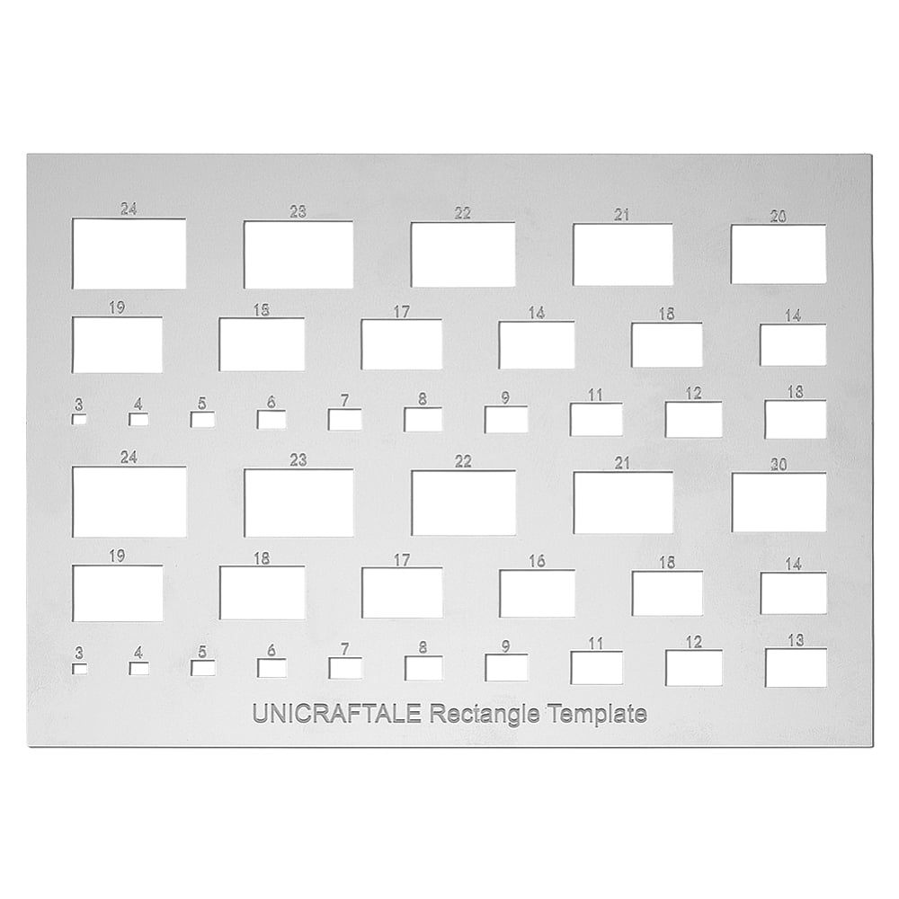 Metal Stencil Rectangle Template Square Cutouts Stencil 304 Stainless ...
