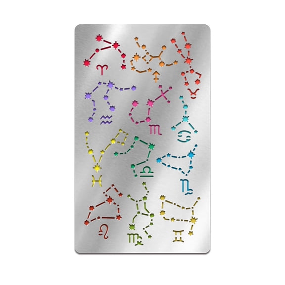 Metal Stencil Reusable Star Stencils for Painting Stainless Steel Stencil Star Zodiac Constellation Template for DIY Scrapbooking oto Album