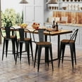 Metal Stools Counter Height Stools Dining Chairs High Back Industrial