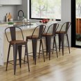 Metal Stools Counter Height Stools Dining Chairs High Back Industrial