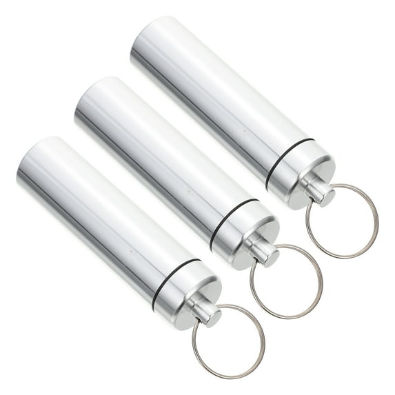 Metal Storage 9 Pcs Waterproof Swab Container Sealing Containers Mini Keychain Case Aluminum Alloy Travel