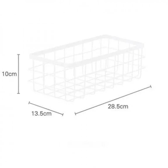 Metal Storage Basket, Black and White, Office Desktop, Cosmetic Sorting Baskets, Kitchen Seasoning Jar Organizer, Iron Box