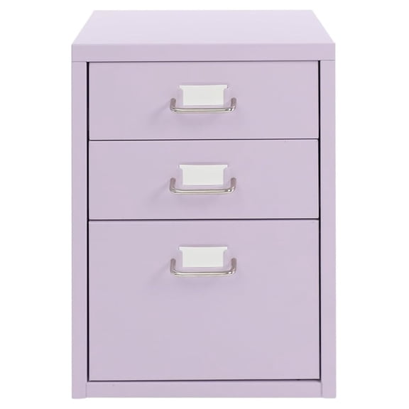 Metal Storage Cabinet 3 Drawer Mobile File Cabinets with Wheels Metal File Cabinet Under Desk Office Storage Cabinets Vertical Filing Cabinets for Home Office ()
