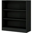 thumbnail image 1 of Metal Storage Cabinet, 3-Tier Cabinet Display Case, Short Bookcase with Adjustale Shelves, Small Black Bookshelf, Open Bookshelf Bookcase for Library Living Room Home Office, 1 of 8