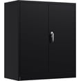 thumbnail image 1 of Metal Storage Cabinet, 35 Inch Small Heavy Duty Steel Garage Cabinet with 2 Adjustable Shelves & 2 Lockable Doors, Rust-Resistant & Easy Assembly for Office, Workshop, Black, 1 of 9