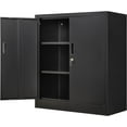 thumbnail image 1 of Metal Storage Cabinet, 36.2" H Locking Storage Cabinet with Adjustable Shelves for Garage, Home, Office, Utility Room-Black, 1 of 13