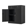 thumbnail image 1 of Metal Storage Cabinet, 36" H Locking Storage Cabinet with Two Drawers and Adjustable Shelf, Metal Cabinets for Office, Garage, Home-Black, 1 of 7