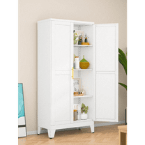 Metal Storage Cabinet - 47.2" Tall Steel File Cabinets With 2 Doors And 3 Adjustable Shelves Versatile Storage Pantry Cabinet For Home Office Warehouse Garage Or Outdoor
