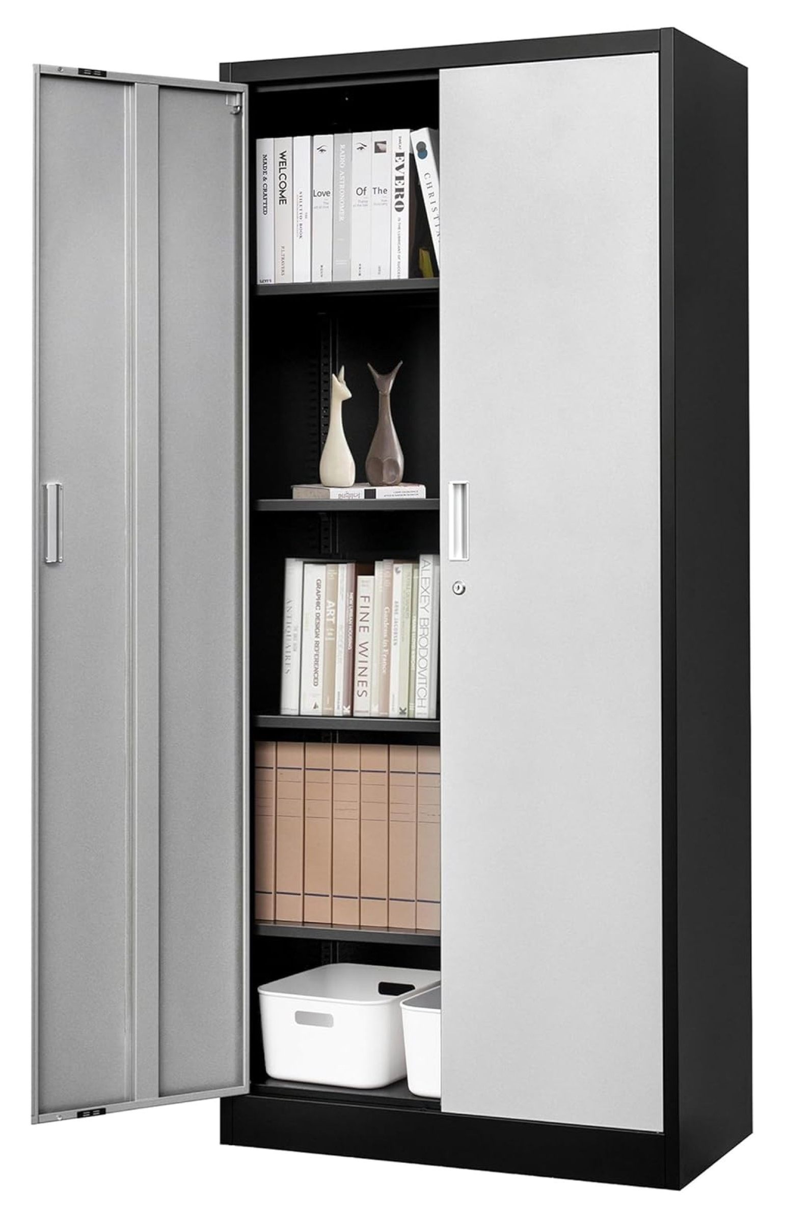 Metal Storage 71" Locking with 4 Adjustable Shelves