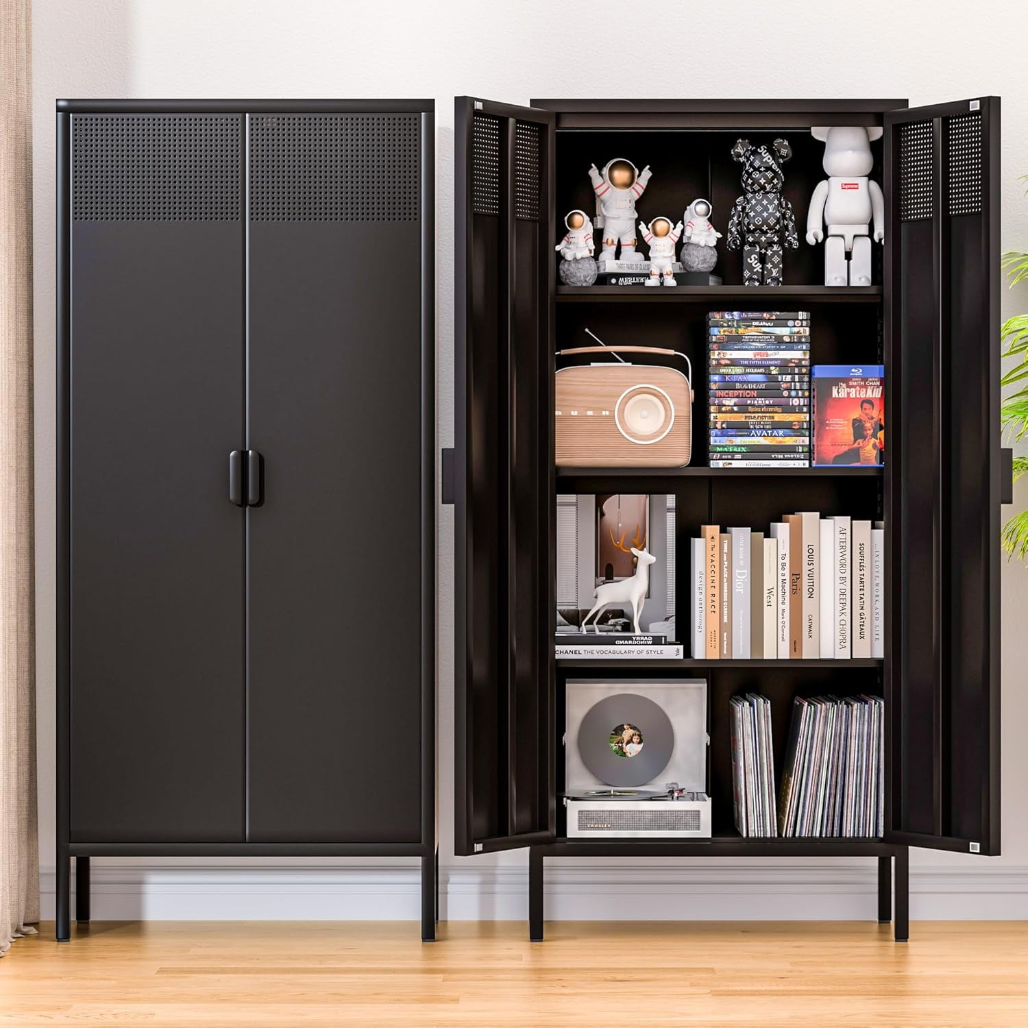 Metal Storage Black Tall Metal Steel File with