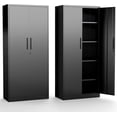 thumbnail image 1 of Metal Storage Cabinet with Adjustable Shelves, 72" Steel Garage Storage Cabinets with Lock and 2 Door, Locking Tool Cabinet Utility Cabinets for Garage, Kitchen, Home Office, School, Shop, 1 of 8