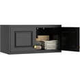 thumbnail image 1 of Metal Storage Cabinet with Doors, Small Armoire Wardrobe Closet, Black Storage Wall Cabinet, 15" Tall Clothing Cabinets, Steel Overhead Wardrobe for Bedroom, Laundry Room, 1 of 16