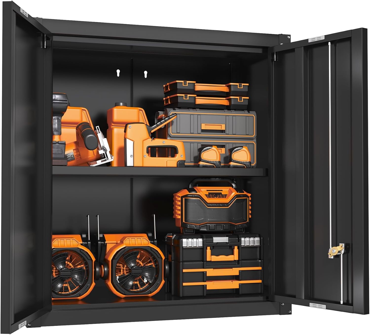 Metal Storage with Drawers White Locking Steel Garage