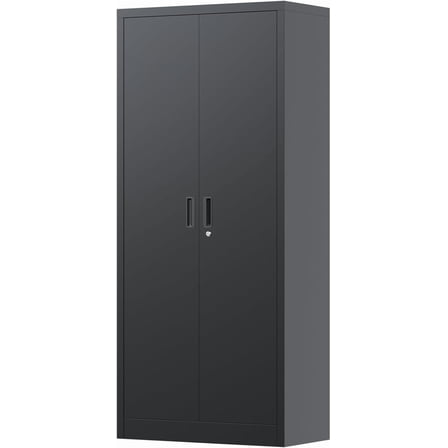 Metal Storage Cabinet, Garage Storage Cabinets with Doors and 4 Adjustable Shelves, File Cabinets for Home Office, Kitchen Pantry