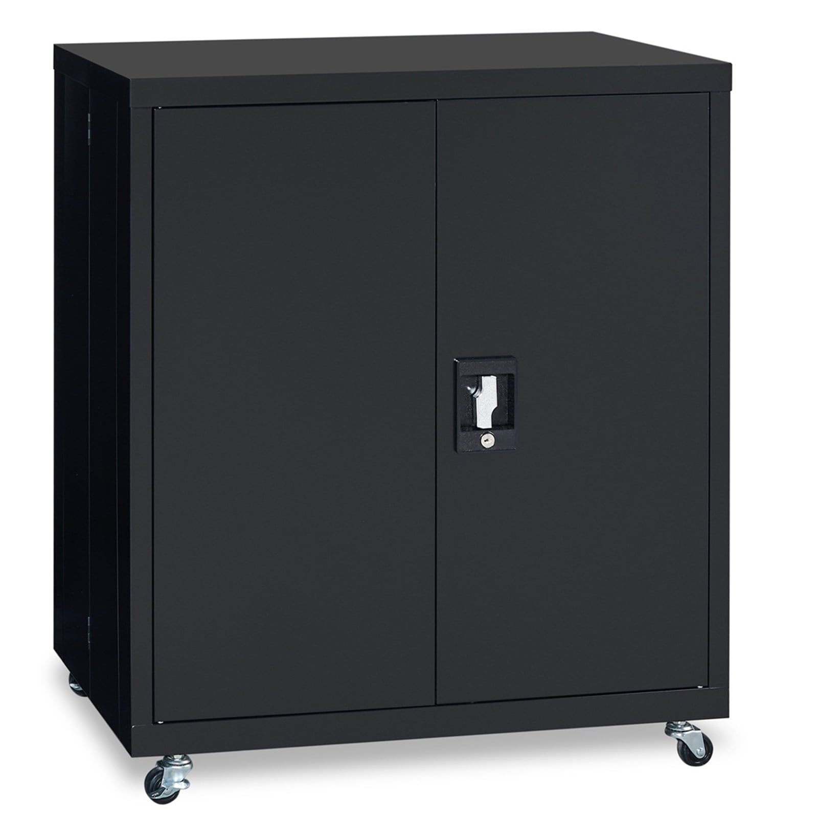 Metal Storage with Wheels, Lockable Steel Storage with