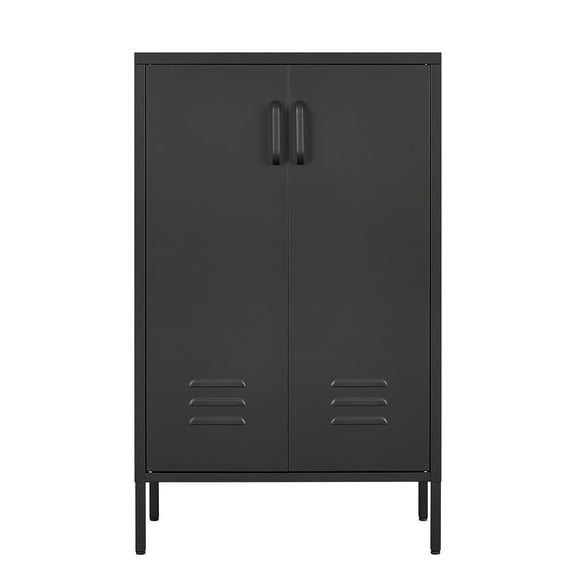 Metal Storage Cabinet With 2 Doors And 2 Adjustable Shelves, Metal Cabinet, Garage Storage Locker, File Cabinet For Home Office Garage Kitchen Shop