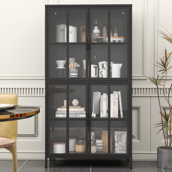 Metal Storage Cabinet with Adjustable Feet / Stable on Uneven Surfaces