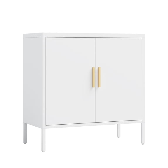 Metal Storage Cabinet with Doors and Adjustable Shelves, Steel Garage Storage Cabinet