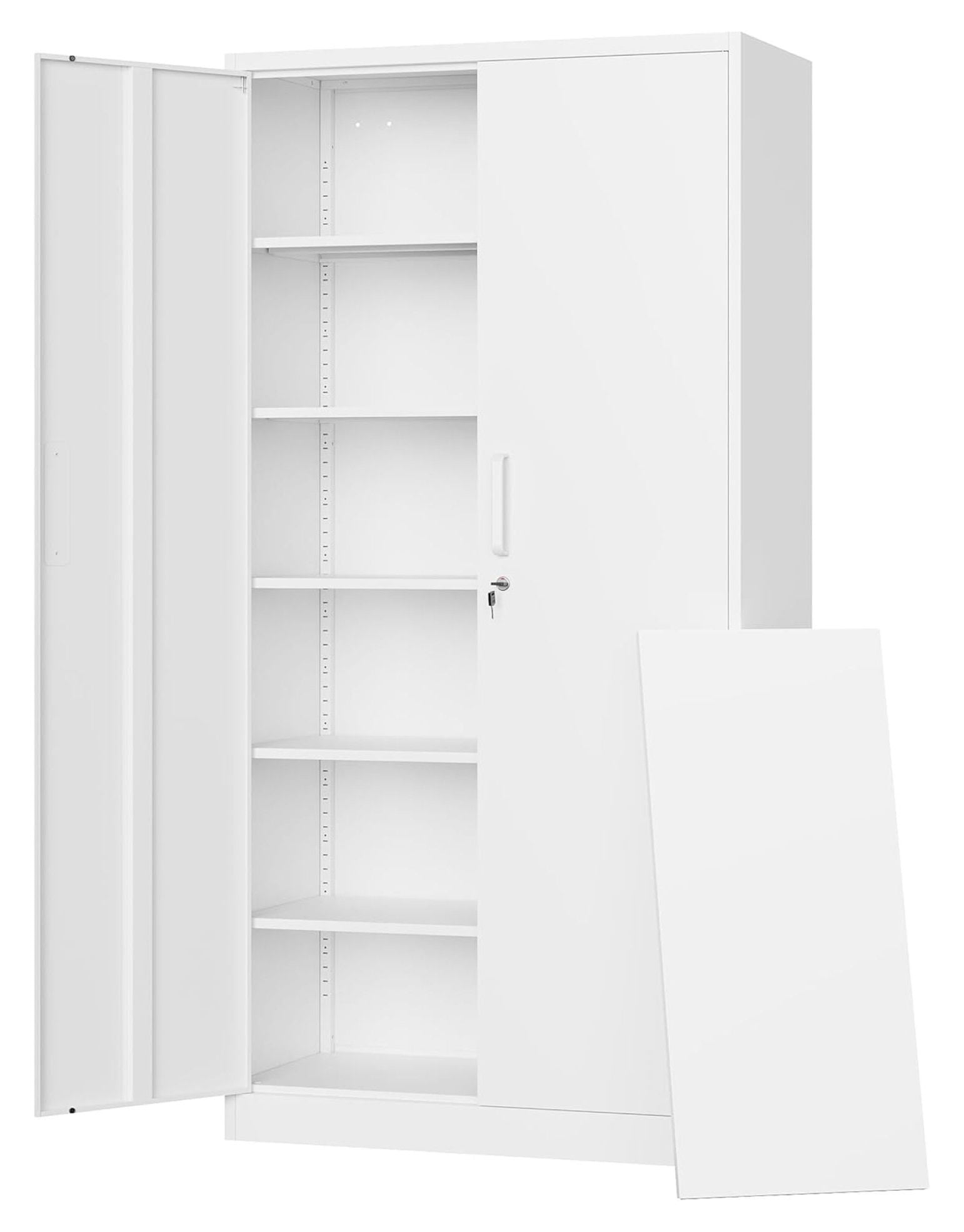 Letaya Etal Storage Cabinet With Lock Door And 5 Shelves,6 Tier Steel