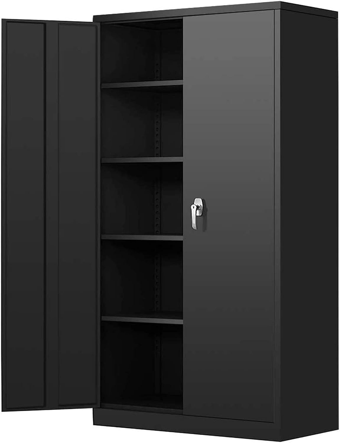 Open Front - 3 Shelves - Metal - Storage Cabinet