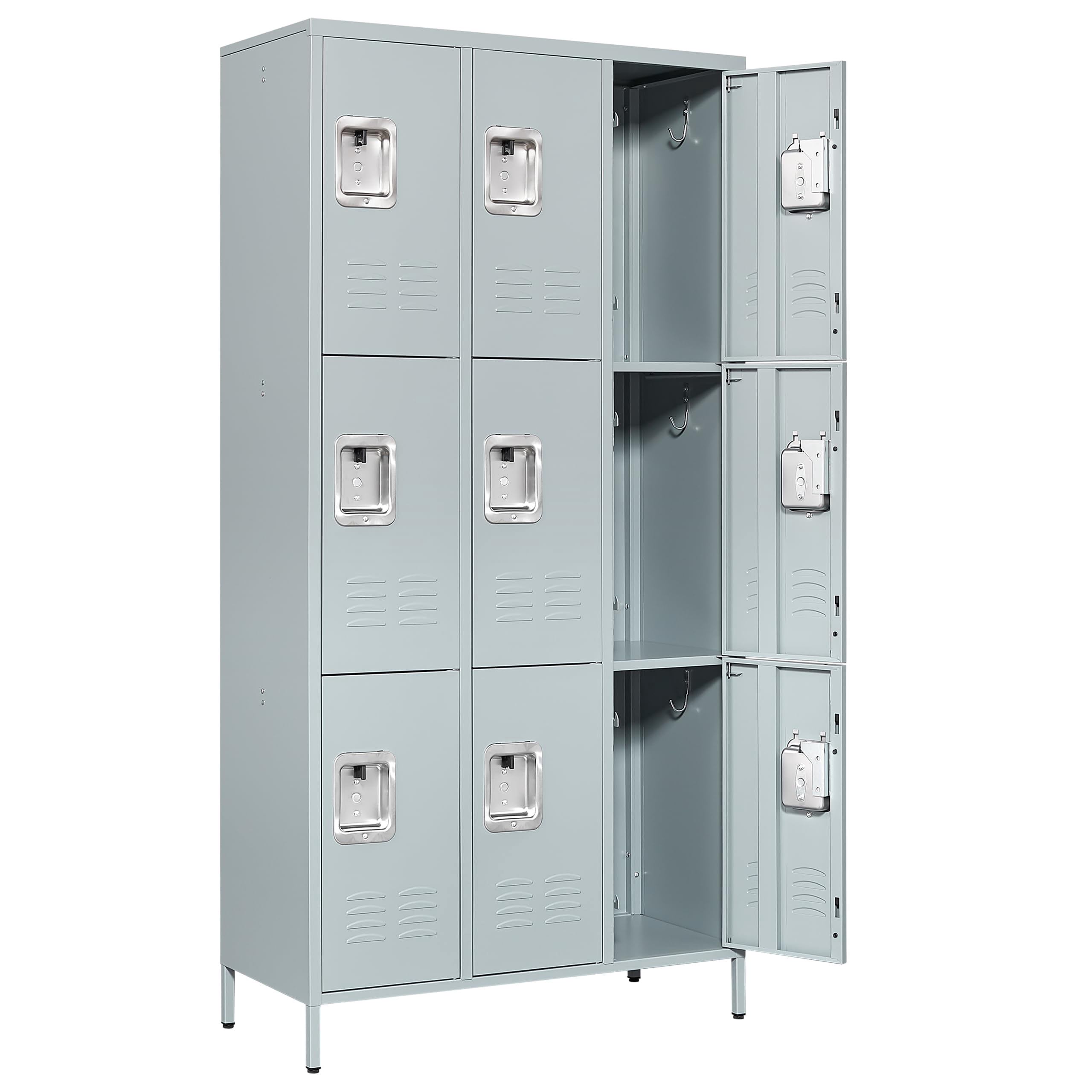 Metal Storage Locker, Nine Door Employee Locker Cabinet, For Office Gym ...