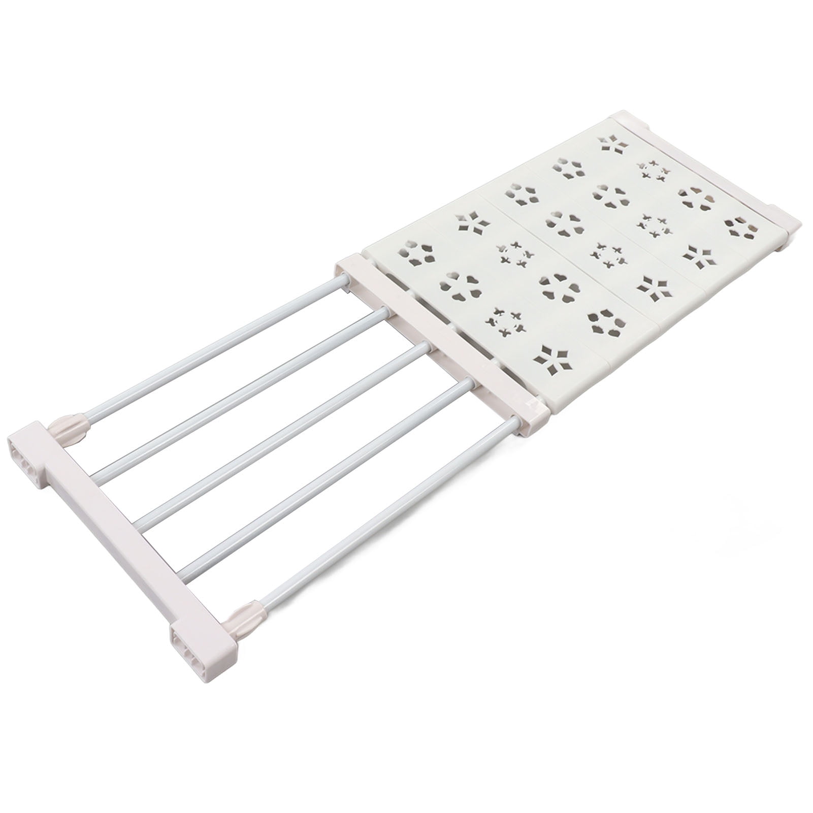 Metal Storage Rack , Expandable Closet Tension Shelf Rod, Expandable