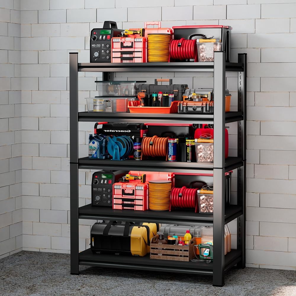 Storage Rack Accessory Metal Storage Rack Tier Height Free Adjustable Garage Tool Rack Load ...
