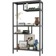 thumbnail image 1 of Metal Storage Shelves, 70.9” Tall Geometric Bookshelf, Floor Standing Display Shelving Unit Home Decor Furniture for Office, Bedroom, Living Room, Easy Assembly, Black, 1 of 7