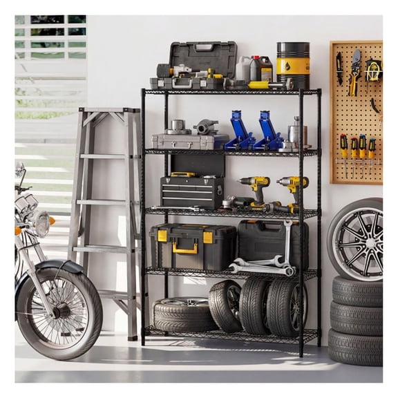 Metal Storage Shelving Unit 5-Tier, 4000 lbs Capacity