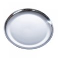 thumbnail image 1 of Metal Storage Tray Round Stainless Steel Cake Tray Western Steak Tray Kitchen Plates,Silver, 1 of 7