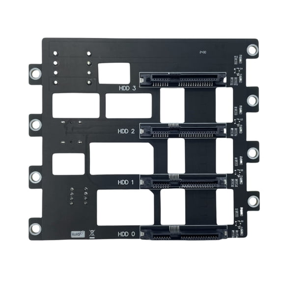 Metal Storage Unit Backplanes With SFF8643 Connection 4 Drive Bays Including Gold Plated Connectors And Circuit Safeguards