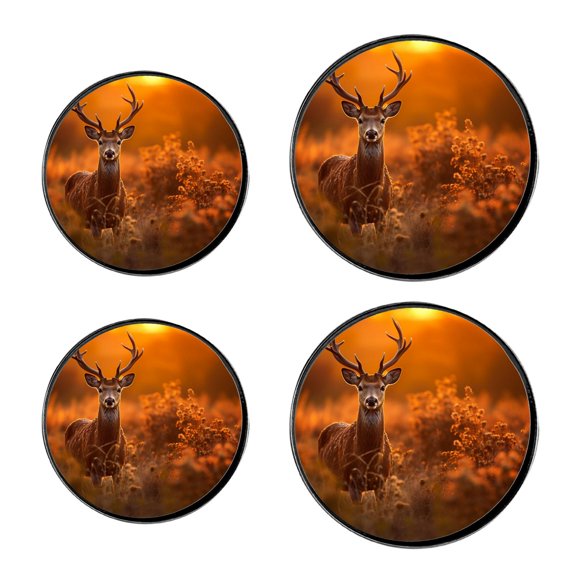 Metal Stove Burner Covers 4 Pcs ,Colorful Wooden Painting, Round Round Stove Burner Covers 8Inch And 10Inch