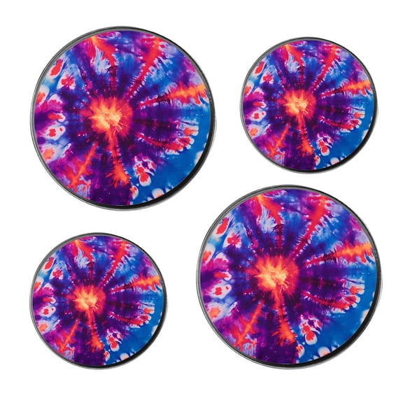 Metal Stove Burner Covers 4 Pcs Decorative Gas Stove Burner Cover 8Inch And 10Inch ,Rainbow Tie Dye Circle Art, for Home Decor Cooktop Decorative