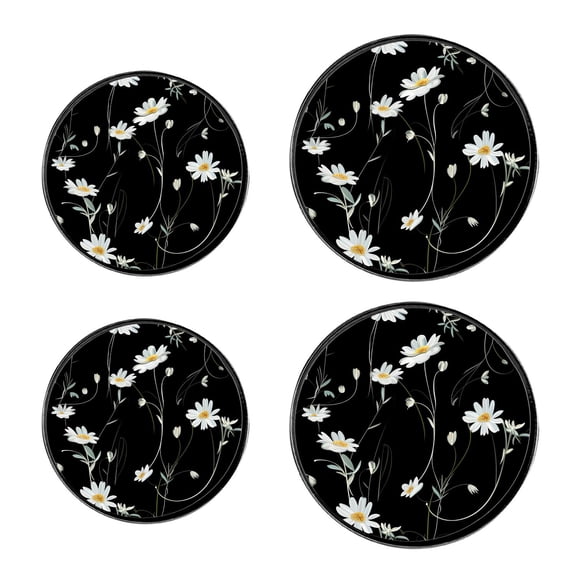 Metal Stove Burner Covers 4 Pcs ,New York City Bridge Sunset Cityscape beautiful, Round Round Stove Burner Covers 8Inch And 10Inch