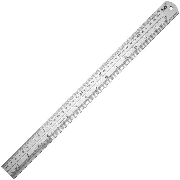 Metal Straight Edge Ruler Set - Stainless Steel, 16 Inch, Bulk 1 Pack
