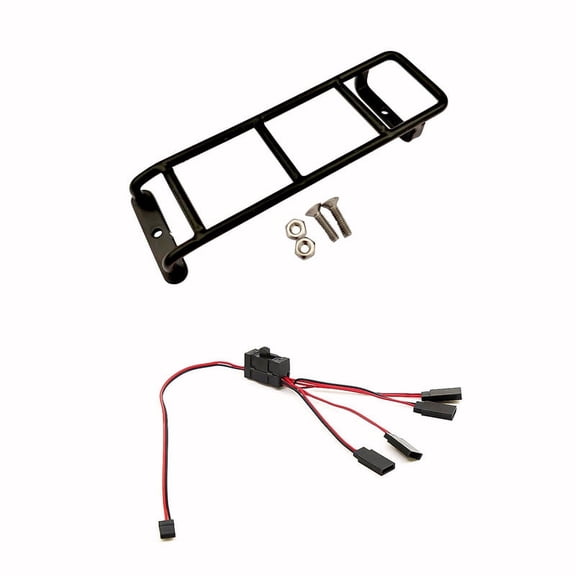 Metal Straight Ladder Mini Stair with RC Extension 1 to 4 Y Wire Cable LED Light Control Power Switch