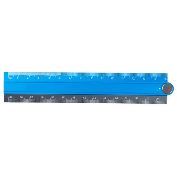 Metal Straight Ruler 30cm Folding Ruler Measuring Tool Aluminum Alloy Ruler