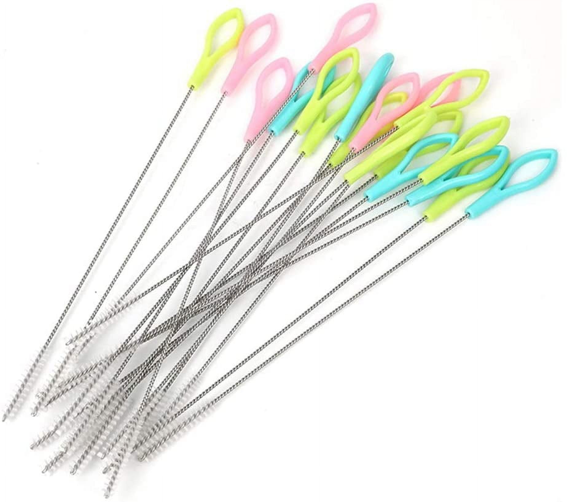Metal Straw Cleaner Brush, Stainless Steel Long Cleaning Brush with Nylon Bristles for Cleaning Water Bottles, Straws, Smoothie Tumblers, Tubes(20PCS)