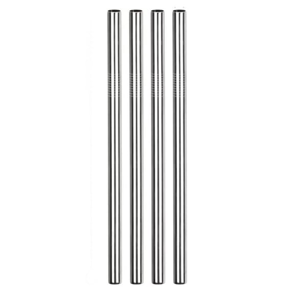 Metal Straws Reusable,4pcs Metal Straw Replacement for Water Bottle,Stainless Steel Cup Straws Accessories Supplies,Compatible with Wide Mouth Bottle and Most Water Bottles,8.3 inch(White)