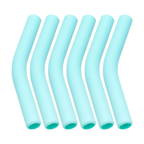Metal Straw Sile Tips, 6Pcs 8mm Reusable Sile Straw Tips,Food Grade Rubber Metal Straws Tips Covers,Replacement Straw Extender Tip Sile Straw Elbows Tips Fit for 8-10mm Diameter Straws F9J0