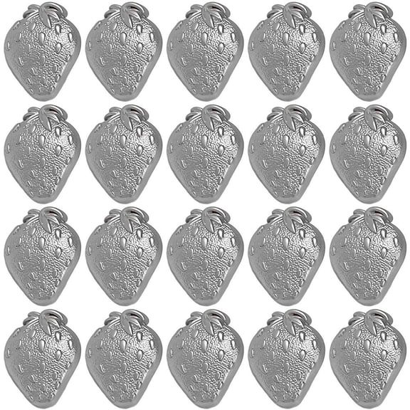 Metal Strawberry Buttons 20pcs Gold Silver Alloy Coat Sweater Buckle Sewing Replacement Buttons For Cardigan Jacket
