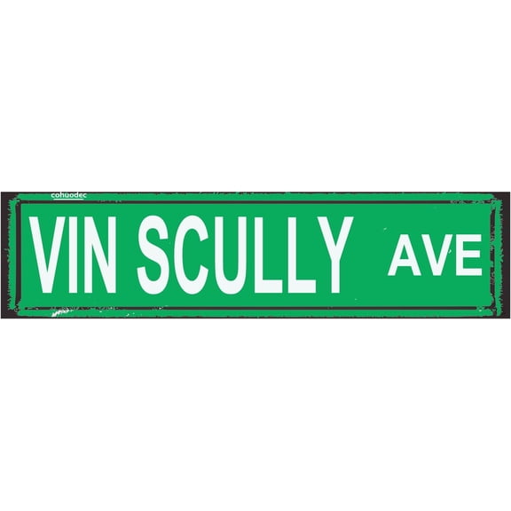 Metal Street Sign Wall Decor for Fan Home Pub Bar, Green Tin Sign, 16 x 4 Inch