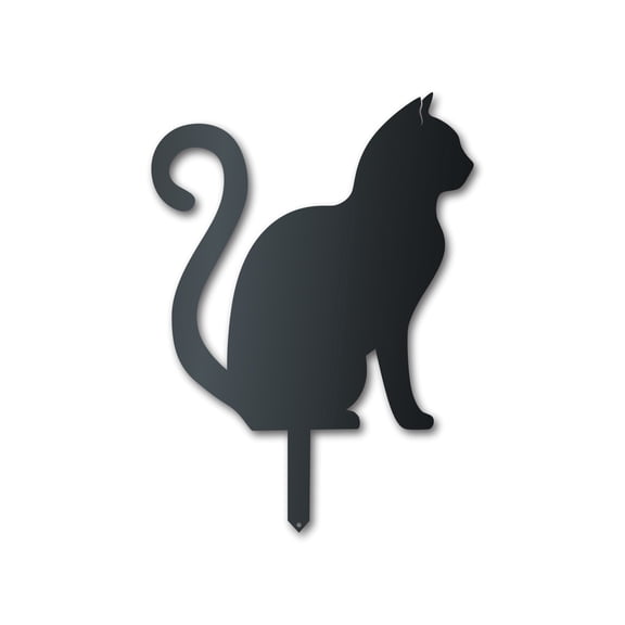 Metal Sitting Cat Garden Stake | Up to 24" | Over 20 Color Options